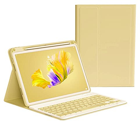 KMXDD Funda con teclado para iPad Air de 11 pulgadas M3/M2, Air 5ª generación de 10.9 pulgadas, iPad Pro 11 de 1ª/2ª/3ª/4ª generación con funda de teclado de color Bluetooth desmontable inalámbrica
