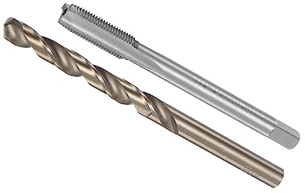 CoCud Taper et Perceuse Mèche Ensemble, M7 x 0.75 Taraud Filetage 6.2mm Perceuse Diamètre, Métrique Machine Vis Taraud & Torsion Outil-(pour Taraudage Réparation), 1-Ensemble