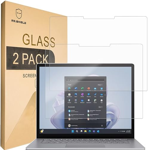 Mr.Shield Tempered Glass Screen Protector for Surface Laptop 6/5/4/3 13.5 | 2-Pack Japan Glass with 9H Hardness