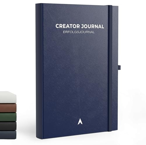 CREATOR JOURNAL Erfolgsjournal [ORIGINAL] - Journal Buch für Fokus, Struktur & Motivation (inkl. Videokurs) - Tagebuch für Erwachsene, Planer, Tagesplaner (Blau)