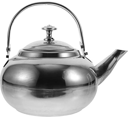 LeGDOr Bollitore per tè con fischio, teiera in Acciaio Inossidabile con infusore Rimovibile Bollitore per Acqua Calda Acqua Piccola caffettiera per Piani Cottura Gas a induzione Argento 16 cm