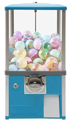 LSHFYV Capsules Vending Machine, Huge Load Capacity Candy Gumball Machine, Mini Vending Machines, Gumball Dispenser Machine for Kids for Game Stores and Retail Stores for 4.5-5.5cm Ball,Blue