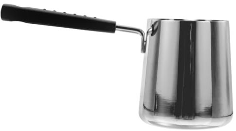 TOPBATHY Casserole Acier Inoxydable avec Poignée Petit Pot à Lait et Huile Profond pour Induction et Gaz Verseuse Précise Design Ergonomique