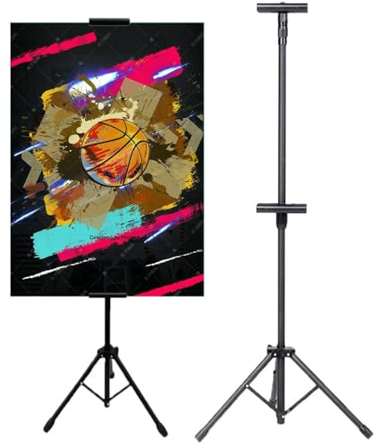 HACSYP Verstellbarer Poster-Bodenständer, einziehbarer Bannerständer, doppelseitiger Schilderständer, Ausstellungsrahmen, for die Präsentation von Hochzeiten/Geschäftsaktivitäten(Size:1pack)