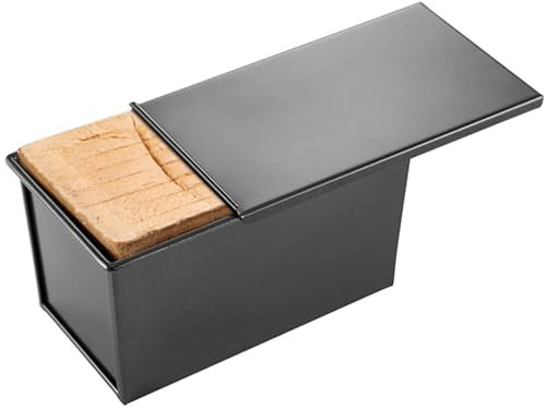 Molde para pan de sándwich, molde para pan con tapa, molde para tostadas de molde de aluminio antiadherente para tostadas, molde para hornear pan tostado para sándwich, pastel y pan para hornear pan