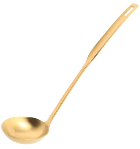 OFFSCH Louche Acier Inoxydable Cuillère De Service à Fondue Louche à Bouillon Pour Cuisine Ustensile Métallique Doré Pour Servir Potages Et Sauces