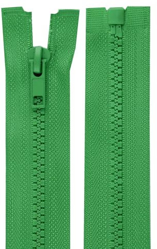 cyclingcolors 2x Cerniera Lampo n. 5 70 cm Chiusure Cursore Tirante Zip Poliestere Abbagliamento Arredamento Cucito Giacche, Verde felce