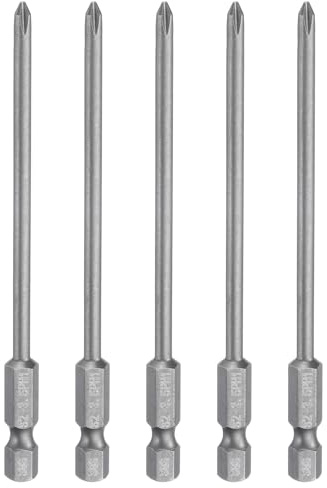 QUARKZMAN 5Pz #1 Punte Cacciavite Phillips PH1 1/4 Gambo Esagonale 4 (100mm) Lungo Acciaio S2 Magnetiche Inserti per Avvitatore per Cacciavite Elettrico Punte Trapano 0.138 (3.5mm) Asta