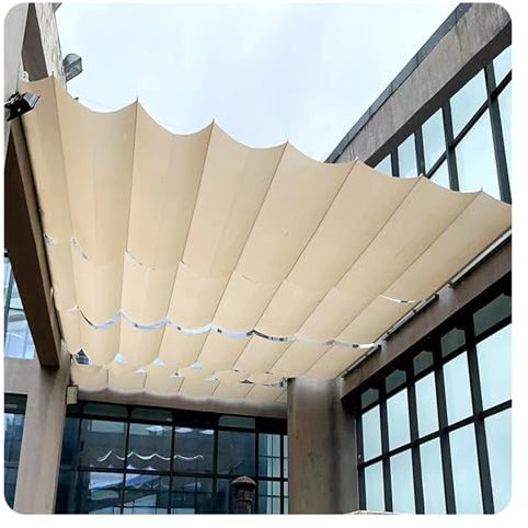 Tenda parasole a onde retrattili, copertura per pergola, per feste in giardino, barbecue, eventi, pergola, protezione solare anti-UV, parasole