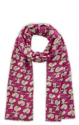 CODELLO Women Printed Scarf Viscose Snoopy All OV - 70X180CM