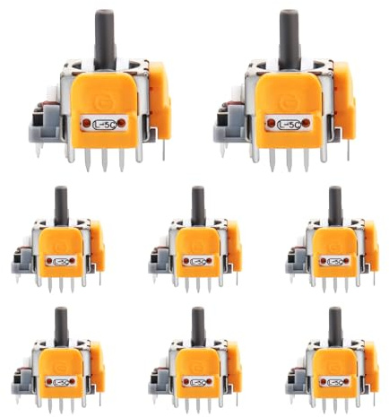 HGamyox 8Pcs Hall Effect Joysticks Replacement for DualSense PS5 Controller, 3D Analog Sticks Sensor Module for Playstation 5 Repair Parts Accessories