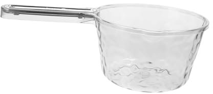 CIYODO Louche Plastique Transparente avec Long Manche Ergonomique Cuillère Multifonction pour Bain Cuisine Robuste et Facile à Nettoyer pour Lavage des Cheveux Prélèvement Eau