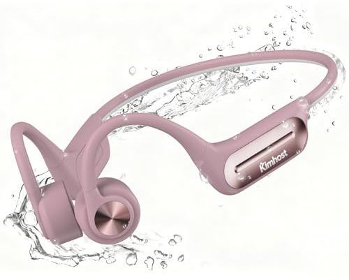 KIM HOST hörlurar med öppen öra, benledning, hörlurar Bluetooth 5.3, uppslukande ljud 10 timmars speltid Bluetooth-hörlurar, IP68 vattentätt sportheadset för löpning, cykling, promenader, present