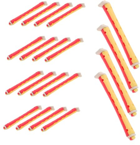 POPETPOP Rulos Para Rizar El Cabello Sin Calor 24 Piezas Tamaño Pequeño Para Pelo Corto y Ondas Naturales Set De Rulos Para Permanente Uso Diario Mujeres