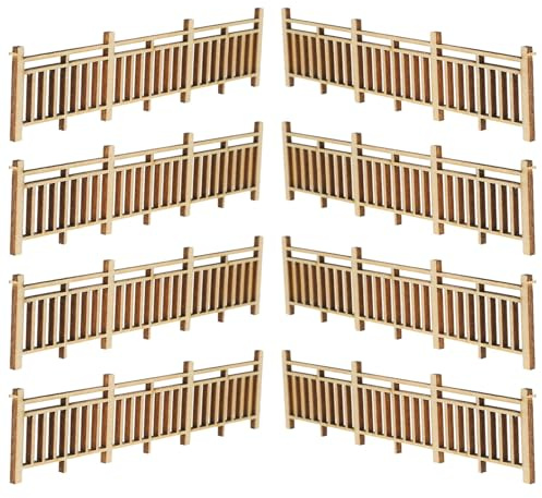 BESPORTBLE 10pièces Ornement De Clôture Bois Artisanal Modèle De Balustrade Décorative Clôture pour Micro-Paysage Mini-clôture pour Maison De Poupée Figurine De Balustrade Miniature
