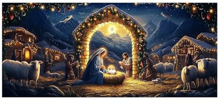 Weihnachtsgaragen-Banner. Hübsches Banner mit Persönlichkeit (A, 480x210cm)