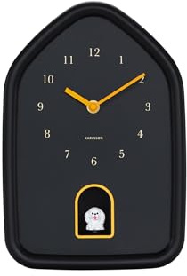 Karlsson Wanduhr Modern Doggy - Schwarz - 29.1x20x29.1cm