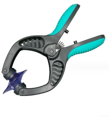 Pinze a ventosa per riparazione di telefoni cellulari, strumento di apertura dello schermo LCD con impugnatura antiscivolo e doppio morsetto regolabile, 160 x 66 mm, verde