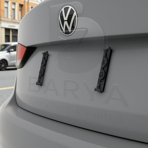 Barya Kennzeichenhalter Rahmenlos, Kunststoff, Rahmenlos, Universal Kennzeichenhalter Rahmenlos, für alle KFZ Modelle