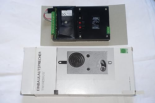 Schneider Electric Ritto 1492102 - Altoparlante da incasso per stazioni e sistemi di cassette postali, volume regolabile, 12 tasti campanello, nero, conforme alle norme CE, codice articolo 1492102