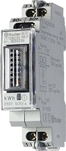 Finder 7e Series Compteur d'énergie monophasé 32 A 50 Hz 230 V