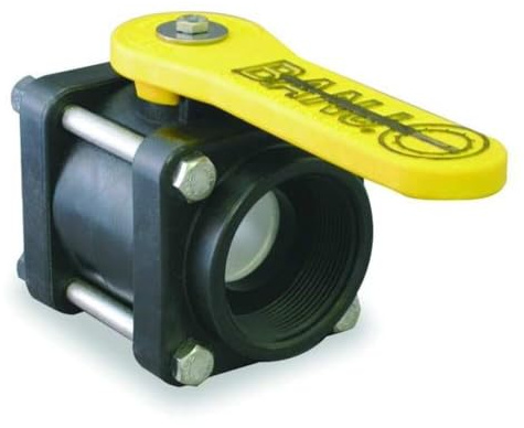 Banjo, V150, Polypropylene Ball Valve Inline 1-1/2