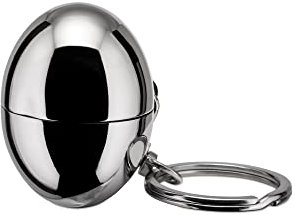 Alessi FA07 Bon Bon Key Ring/Coin Holder in 18/10 Stainless Steel Mirror Polished and Thermoplastic Resin., Black
