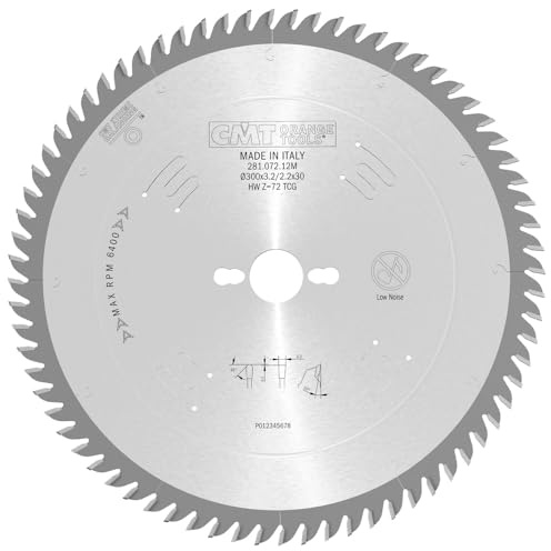 CMT Orange Tools 281.072.12M - Laminate-Chipboard Saw Blade300X3.2X30 Z72 10Hwg