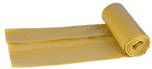 DONAU ECO 22025422-06 - Bolsas de basura (60 L, resistentes, para metal y plástico, 10 bolsas de basura, 1 rollo, certificado Blauer Engel), color amarillo