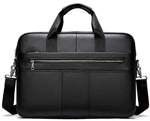 Businesstasche Aktentasche Männer Handtasche, Männer echtes Leder-Handtasche 15.6 Laptop-Aktenkoffer Geschäft Bag Umhängetasche Reisebüro Kurier-Schulter-Beutel-Schul Jungen Messenger Schultertasche