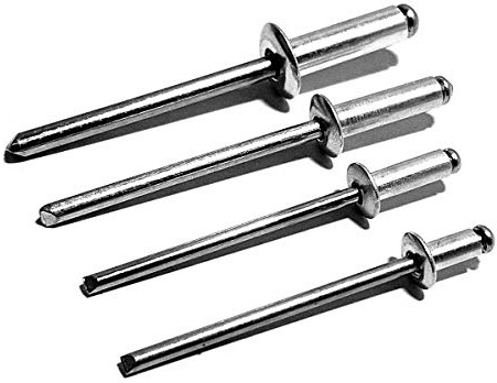 Blindnieten Flachkopf Alu/Stahl Nieten DIN 7337 von 3,0 bis 6,0 Popnieten Niete (50, 5,0 x 10)