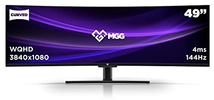MILLENIUM MD49PRO-2, Monitor Gaming Curvo de 49 QLED 144Hz con 4ms (3840x1080p, VA, HDR400, 32:9, 3X HDMI, Display Port, Sin Marco) Color Negro