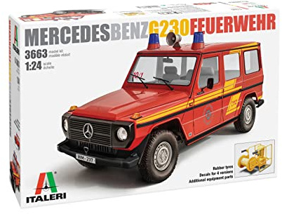 Italeri 3663 1:24 Mercedes-Benz G230 Feuerwehr - Modellbau, Bausatz, Standmodellbau, Basteln, Hobby, Kleben, Plastikbausatz, detailgetreu