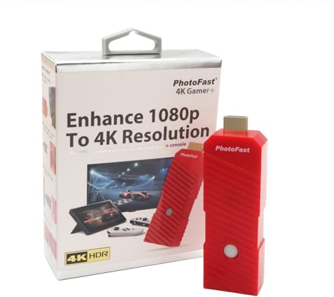 Mcbazel PhotoFast 4K Gamer+ Enhance 1080p à 4R Résolution Adaptateur Switch Console Processeur Vidéo pour NS Switch/Switch OLED/PS4/Wii U/Chromecast