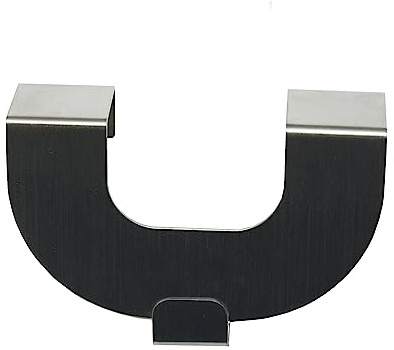 GARDINIA U-Dekohaken, Dekoration von Fenstern und Türen, Geeignet für Raffrollos, Gardinen und Vorhänge, Edelstahl-Optik, 2er-Pack