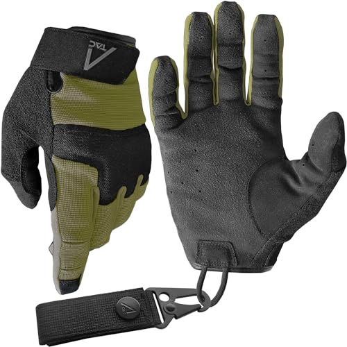ACE Schakal Outdoor Glove - Guantes Tácticos para Airsoft, Paintball y Deportes de Tiro - Capaz de Pantalla Táctil - Verde - M