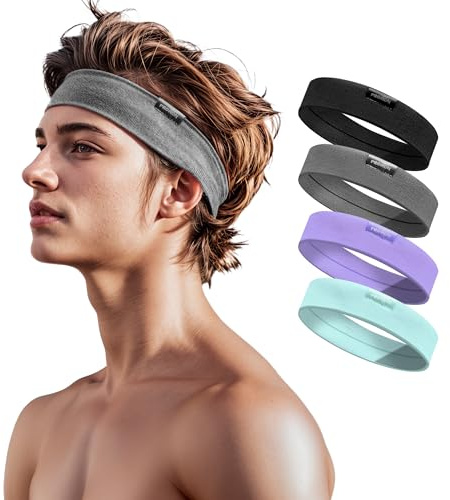PROIRON Sport Stirnband Damen Herren Schweißbänder Kopf Stirn Frottee Kopfband Sport für Laufen Fahrrad Joggen Tennis Fußball