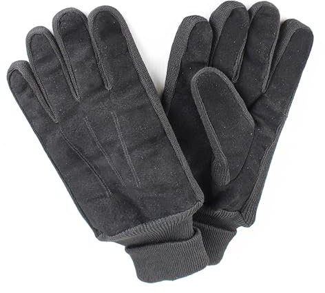 Zerimar Lederhandschuhe | Lederhandschuhe für Herren | Lammfellhandschuhe mit Kaschmirfutter | Warme Lederhandschuhe | Farbe Schwarz | Größe 9