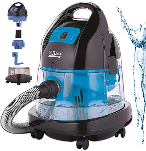 Zilan Aspirapolvere con Filtro dell'Acqua, H20, Senza Sacchetto, Classe Energetica A 2.000 Watt, 360°