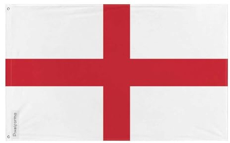 Pixelforma Bandera de Inglaterra en Varios Tamaños 100% Poliéster Imprimir con Dobladillo Doble 5. 1 ojal cada esquina, 60 x 90 cm