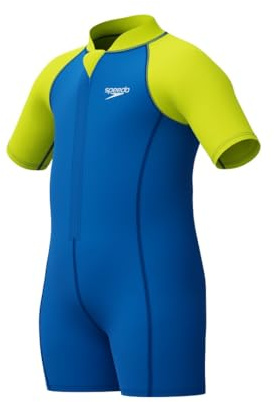 Speedo Learn to Swim Essential Wetsuit Neoprene Suit, Lezioni di Nuoto, Soft Touch, Neoprene Costume da Bagno per Bambino, Turkish Sea, 4 Anni