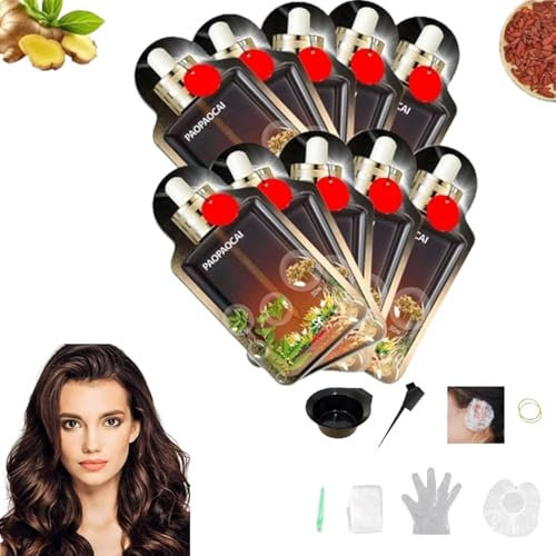 10pcs air Dye Shampoo,Natural Plant Hair Dye,Botanical Bubble Hair Shampoo,Plant Extract Non-Damage Hair Dye Cream,for Men Women