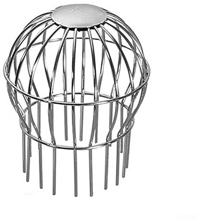 Gutter Balloon Guard Filter Stainless Steel Gutter Guard Downpipe Outlet Leaf Guard Floor Drain Mesh Sink Strainer Drainage Ditch Anti-Blocking Mesh Cover (110MM)