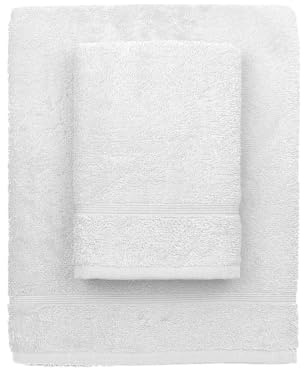 Set Asciugamani Bagno in Cotone, 2 Pezzi, Include Asciugamano Viso cm.100x60 e un Asciugamano Bidet Ospite cm.60x40, Morbido e Resistente, Certificato OEKO-TEX STANDARD 100