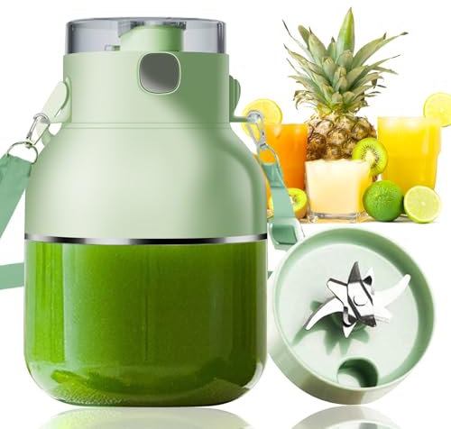 Blender & Smoothie Maker, Portable Juice Blenders for Kitchen and Shakes & Smoothies, 10-Point Stainless Steel Blades with USB Rechargeable, Blend Active with Straw, Large Capacity - Green