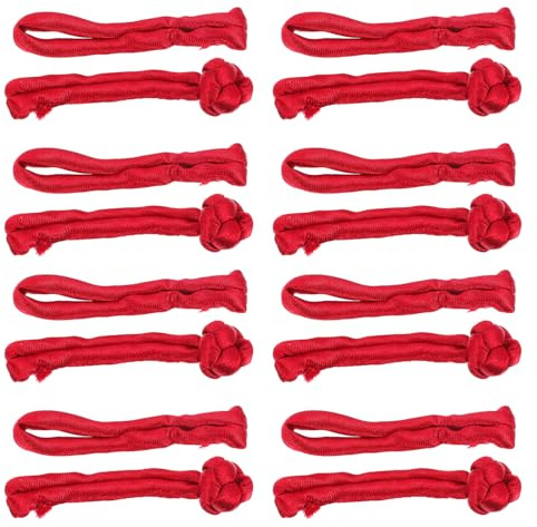 DIYEAH Chinesische Knotenknöpfe 20 Paar Vintage Verschlussknöpfe Aus Satin Rot Für Cheongsam Tai Chi Traditionelles Bastelzubehör