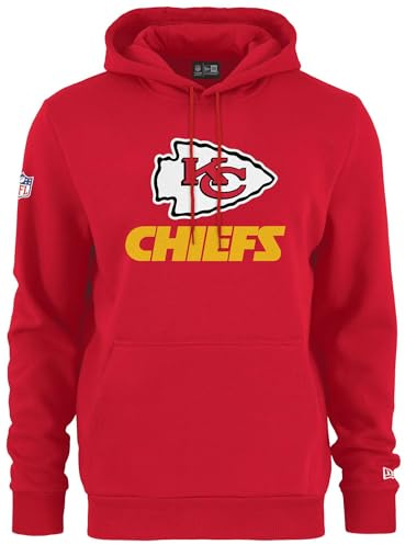 New Era – NFL Kansas City Chiefs Team Logo and Name Hoodie, röd, L