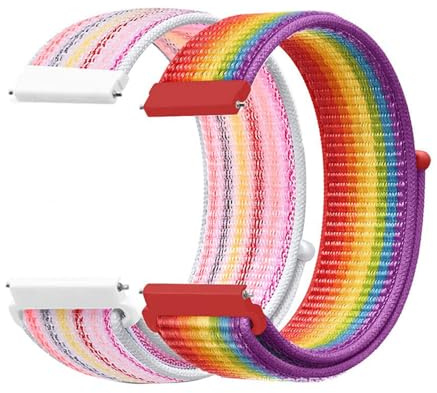 Aoekne Bracelets de Rechange pour Montres Connectées pour Enfants, Bracelets de Montre en Nylon de 20 mm, à Dégagement Rapide Respirants