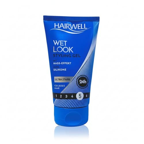 Styling Gel Wet Look – Starkes Haargel mit Nasseffekt ohne Silikone – Vitamin B5 & B3 – 24h Halt – Für jedes Haar – 150 ml