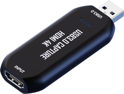 VIXLW Cam Link 4K, scheda di acquisizione HDMI USB 3.0, scheda di acquisizione fotocamera esterna per DSLR, videocamera, action cam come webcam, streaming e registrazione in 2K50 o 1080P 60FPS, scheda